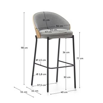 Kave Home Barkruk Eamy - 75cm