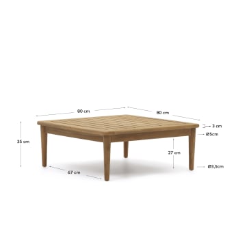 Kave Home - Portitxol Salontafel - 80 x 80 cm