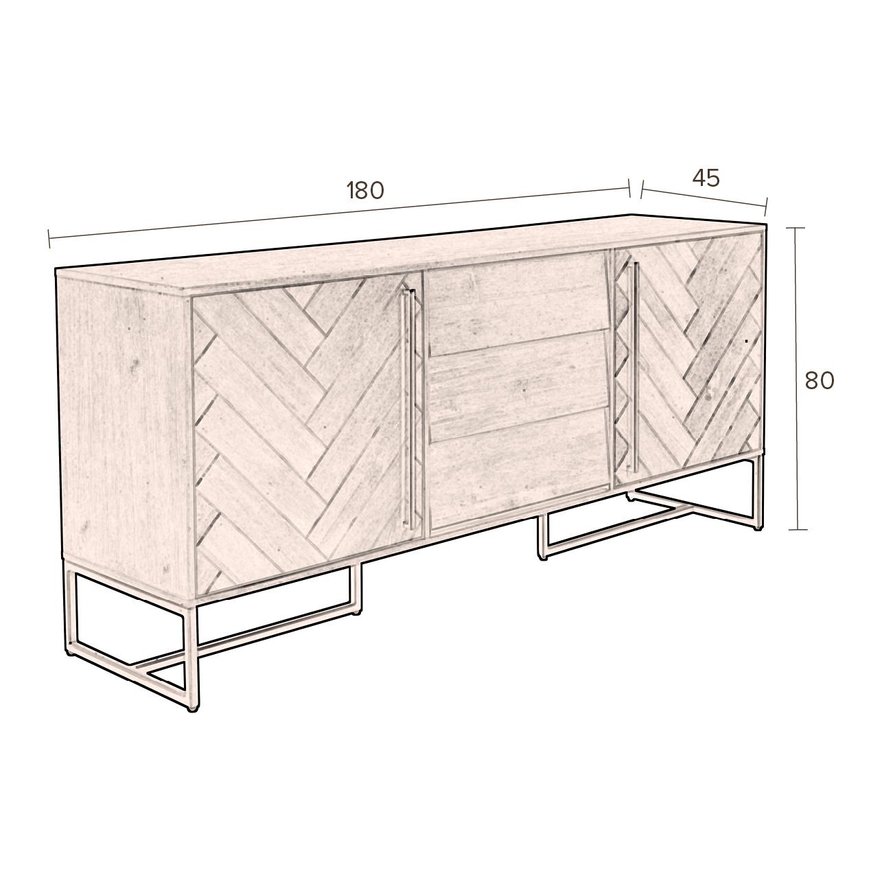 Dutchbone Class Dressoir - Bruin