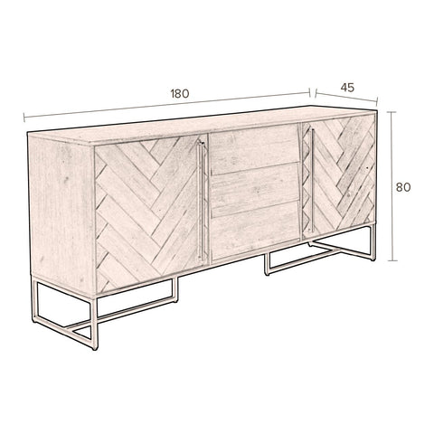 Dutchbone Class Dressoir - Bruin