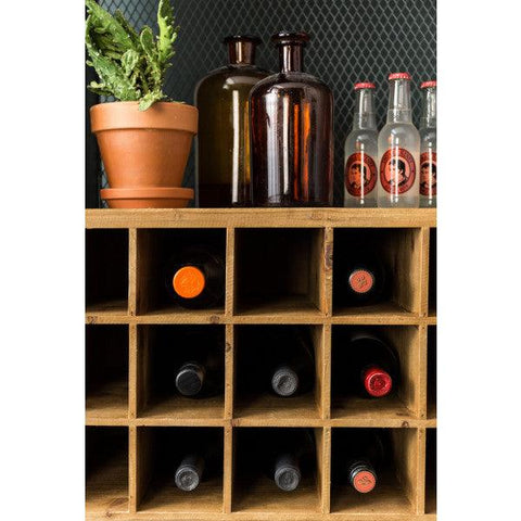 Dutchbone Wandkast Vino Cabinet Staal-Hout - De Handelloods