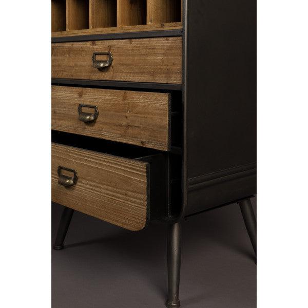 Dutchbone Wandkast Vino Cabinet Staal-Hout - De Handelloods